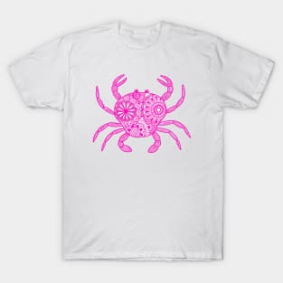 Mandala Crab (pink and white) T-Shirt